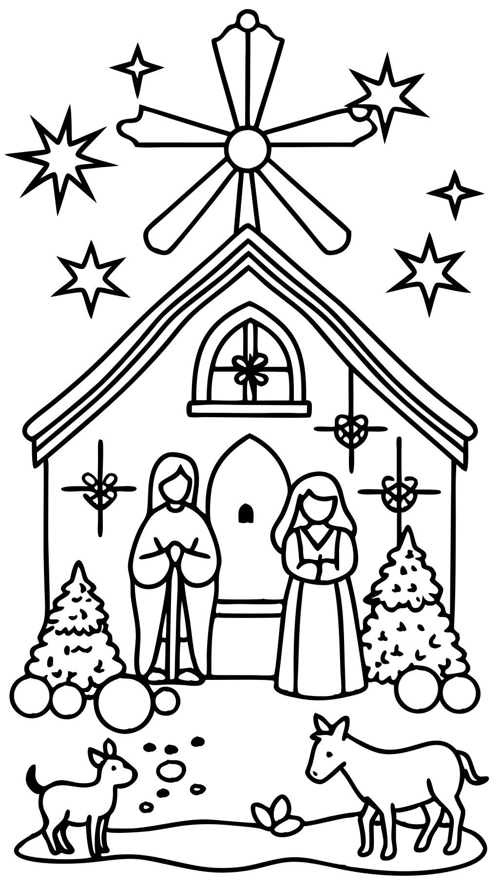 coloriages de Noël pour l’église